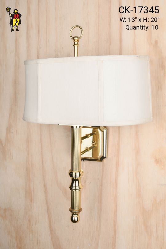 Polished Brass Formal Wall Sconce