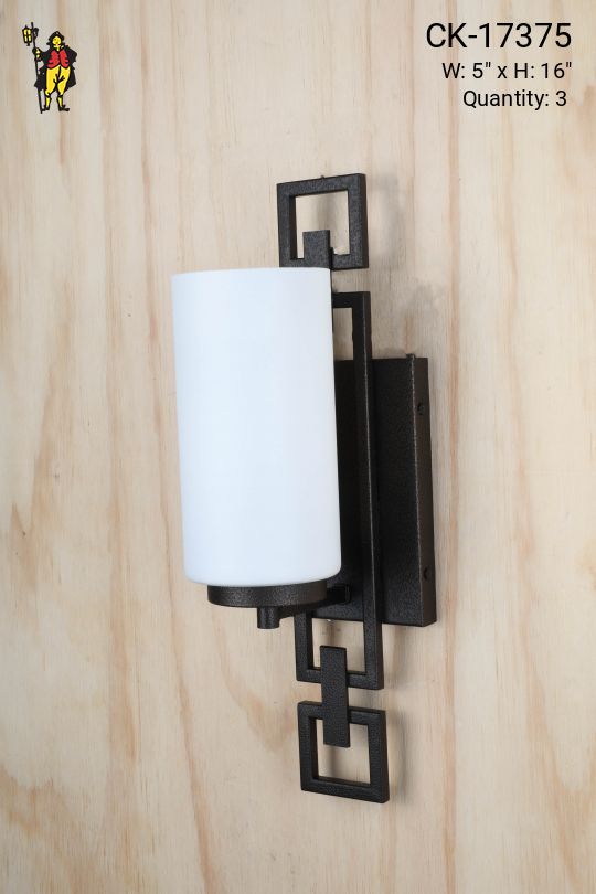 Bronze Geometric One Light Wall Sconce