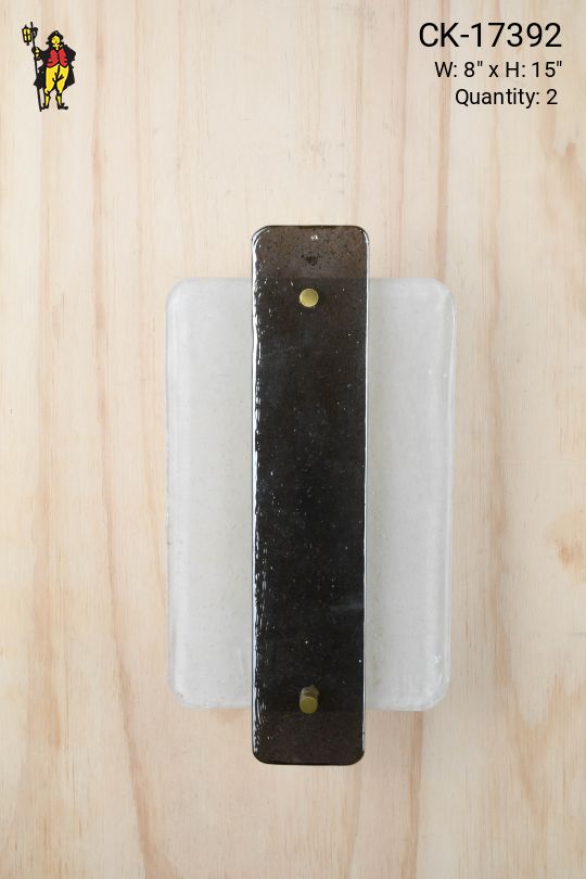Contemporary Molded Glass Two Light Wall Sconce