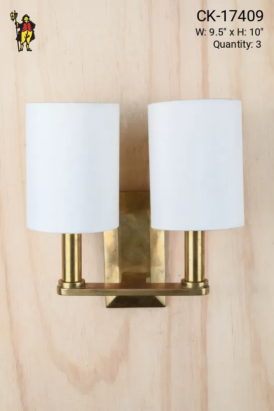 Brass Two Candle Wall Sconce