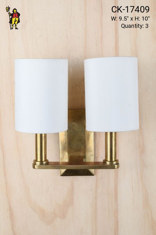 Brass Two Candle Wall Sconce
