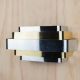 Chrome & Polished Brass Square Ring Wall Sconce #0
