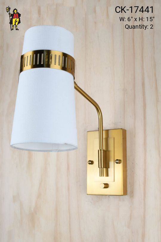 Brass Adjustable Downlight Reading Wall Sconce