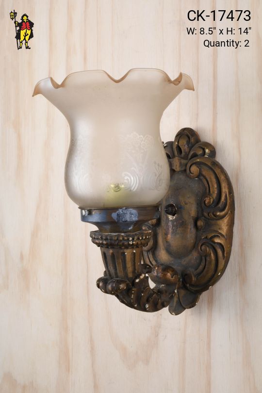 Wooden Arts & Crafts One Light Wall Sconce