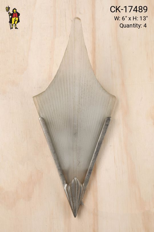 Nickel & Glass Deco Pocket Sconce