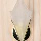 Polished Brass & Glass Deco Pocket Wall Sconce #0