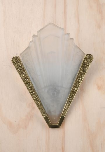 Deco Molded Glass Pocket Wall Sconce