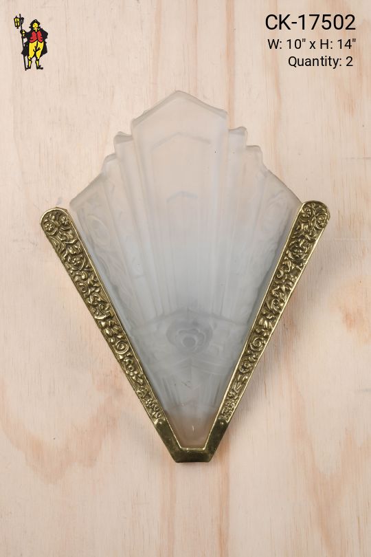 Deco Molded Glass Pocket Wall Sconce