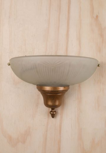 Antique Brass & Molded Glass Wall Sconce