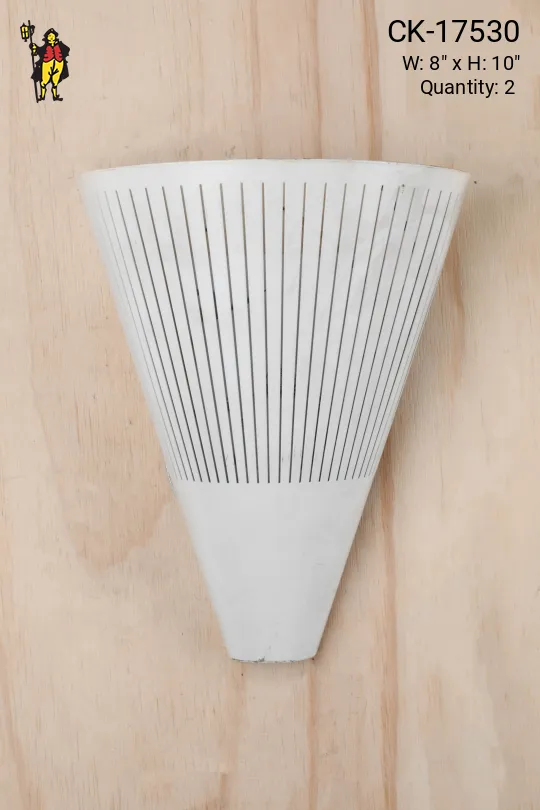 White Pierced Metal Pocket Wall Sconce