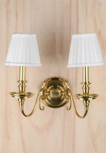 Polished Brass Two Light Wall Sconce