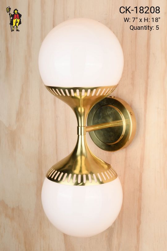 Brass Two Light Up Down Wall Sconce
