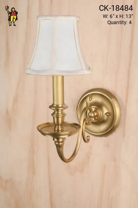 Brass Single Candle Based Wall Sconce