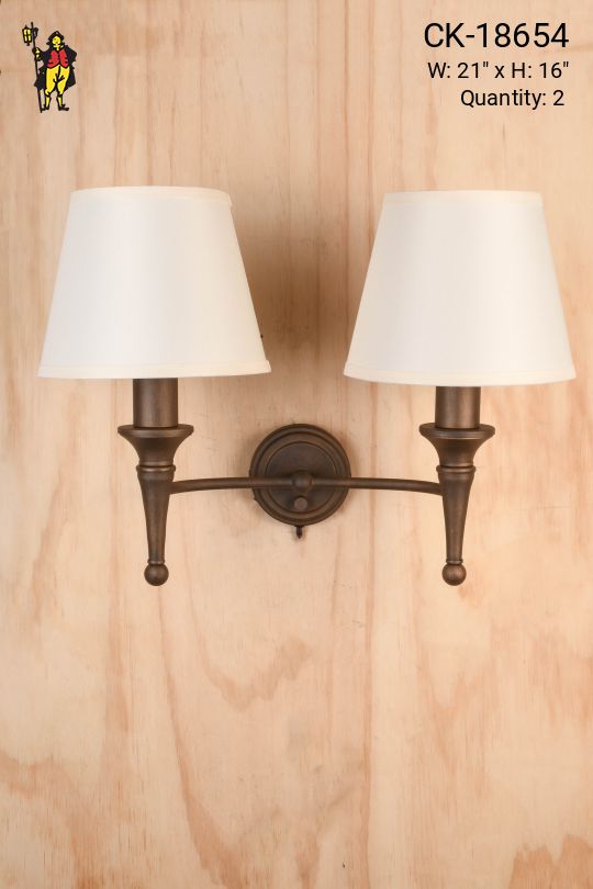 Bronze Two Light Wall Sconce
