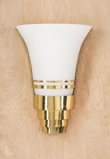 Frosted Glass & Gold Wall Sconce