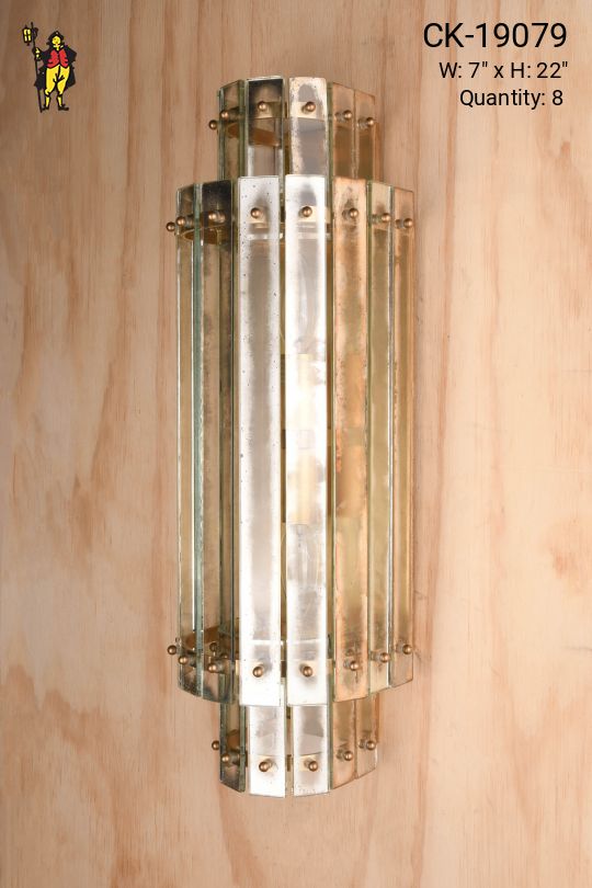 Up Down Glass Panel Wall Sconce