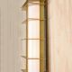 Brass Square Louvered Wall Sconce #0