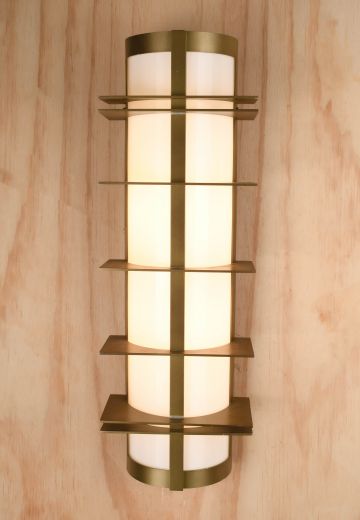 Brass Square Louvered Wall Sconce