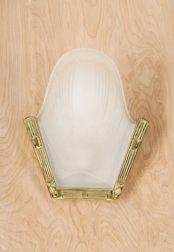 Art Deco Glass Shell Wall Sconce