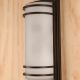 Bronze Curved Frosted Glass Wall Sconce #0