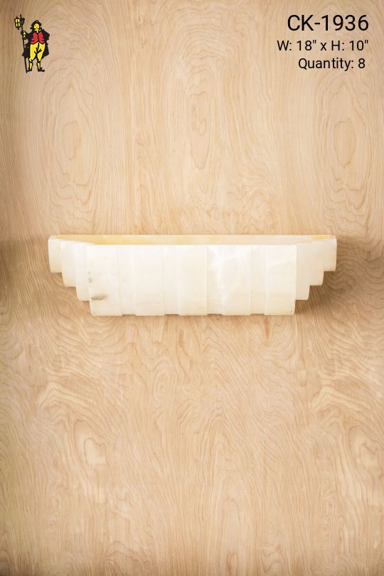 Rounded Marbleized Wall Sconce