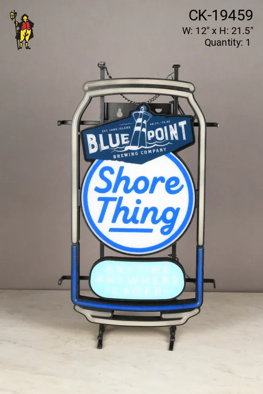 *LED* Blue Point "Shore Thing" Beer Sign - Not Cleared by CK