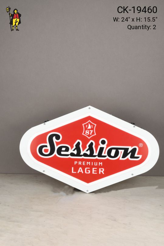 *LED "Sessions" Lager Double Sided Beer Sign