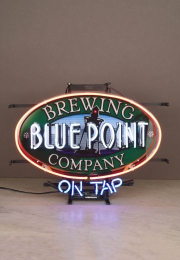 Neon Blue Point Brewing Company Sign