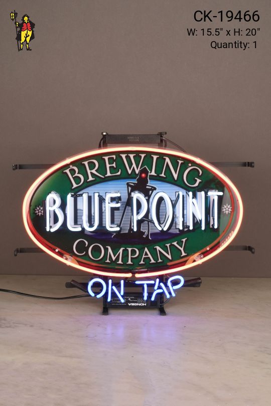 Neon Blue Point Brewing Company Sign
