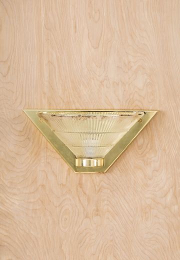 Gold Halophane Shaded Wall Sconce