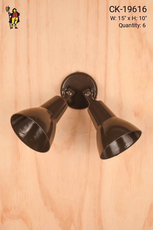 Bronze Two Headed Adjustable Wall Sconce