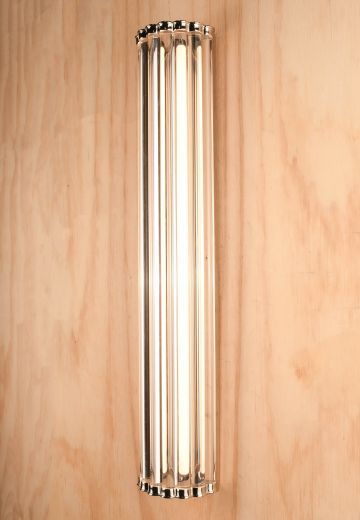 *LED* 28" Nickel Accented Glass Rod Wall Sconce