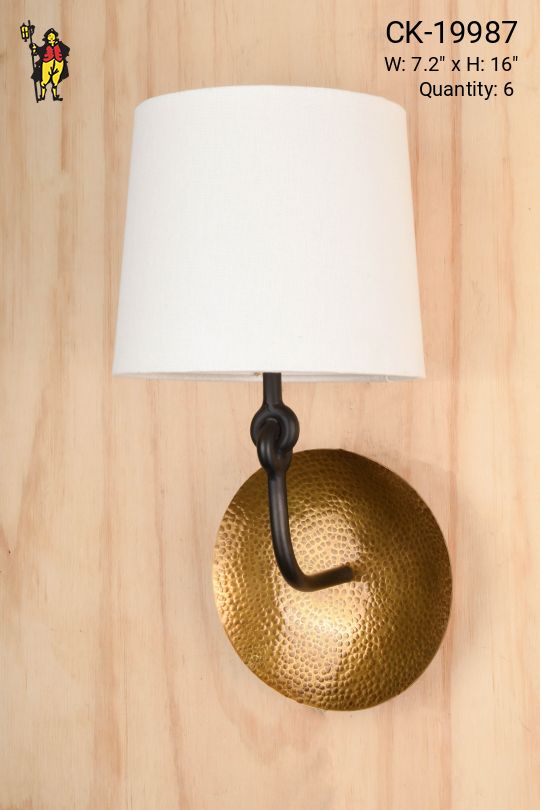Brass & Black One Light Wall Sconce