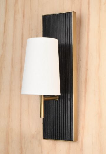 Black Modern One Light Wall Scone