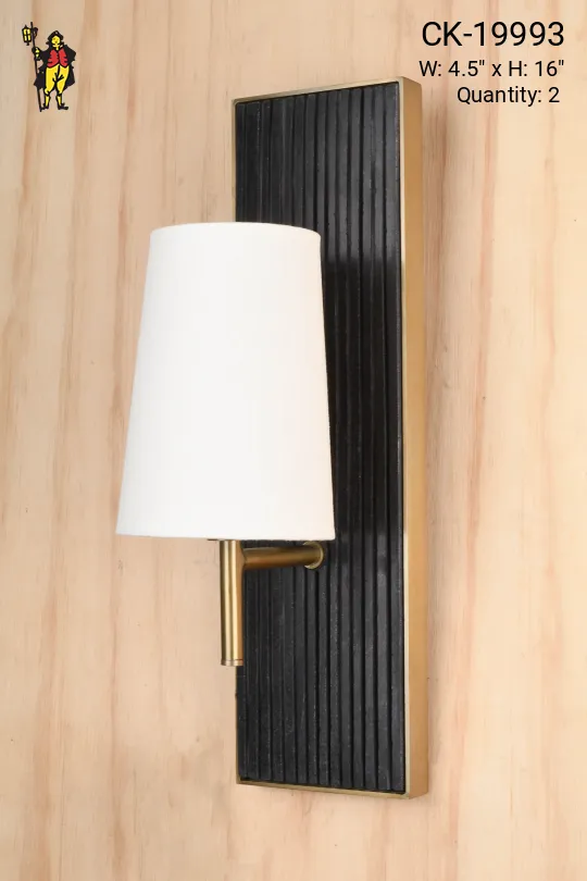 Black Modern One Light Wall Scone