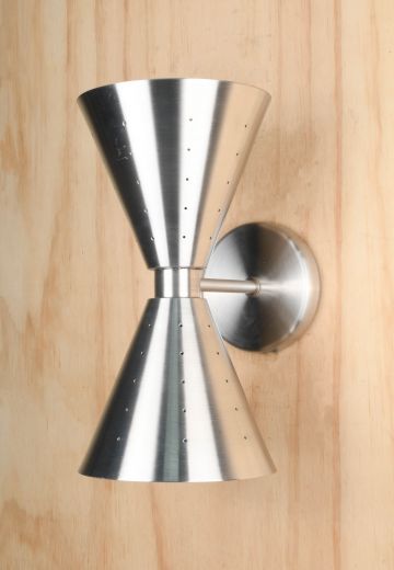Pierced Nickel Up-Down Wall Sconce