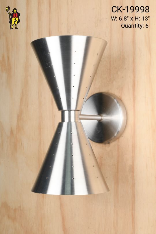 Pierced Nickel Up-Down Wall Sconce