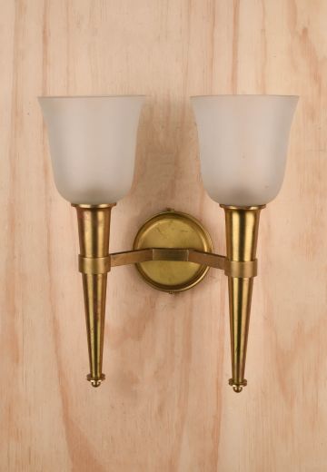 Brass Two Light Wall Sconce