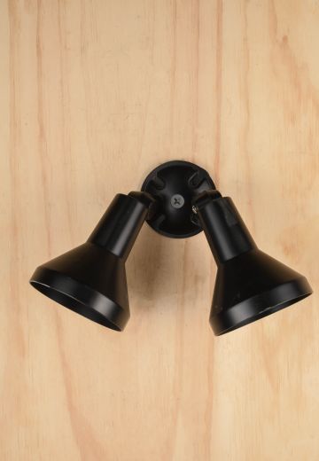 Black Directional Two Light Wall Sconce