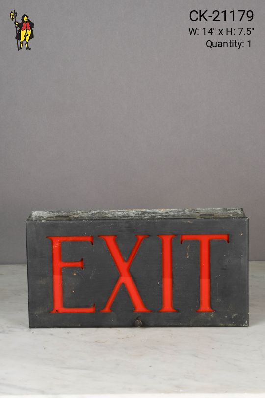 Distressed Metal Vintage Single Sided Wall Mounted Exit Sign