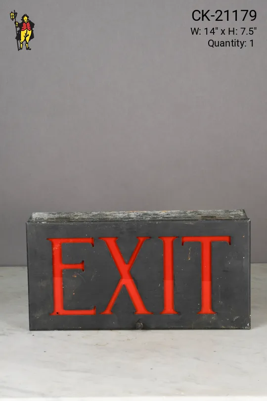 Distressed Metal Vintage Single Sided Wall Mounted Exit Sign