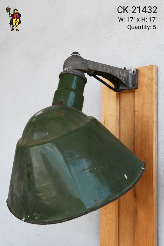 Oversize Green Exterior Wall Mounted Metal Reflector