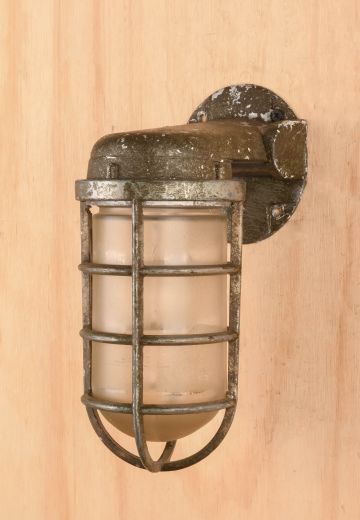 Wall Mounted Distressed Vapor Proof Cage Light