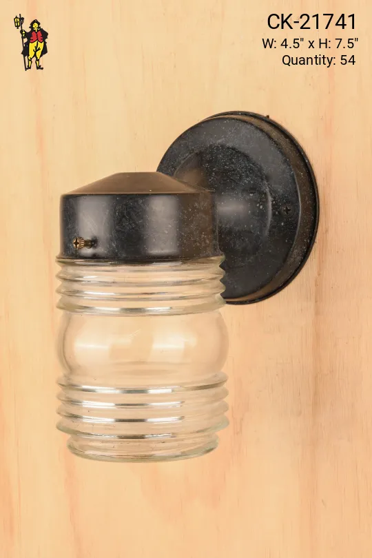 Distressed "Jelly Jar" Downlight Wall Sconce