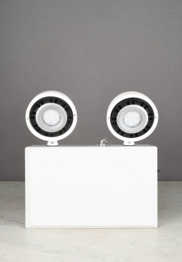 White Two LED Light Blank Sign