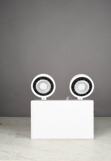 White Two LED Light Blank Sign