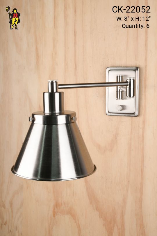 Nickel Swing Arm Wall Sconce