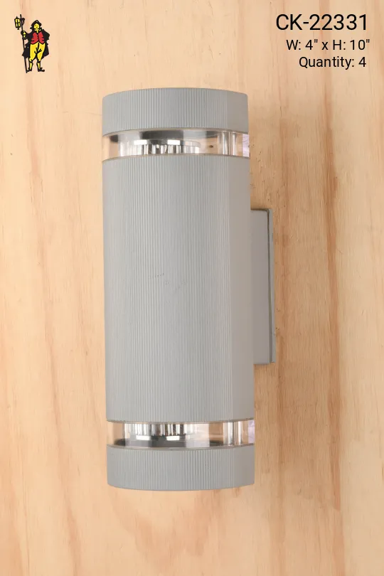 Gray Post Modern Up-Down Wall Sconce