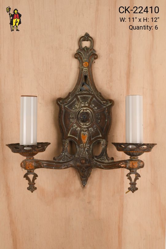 Gothic Two Light Wall Sconce