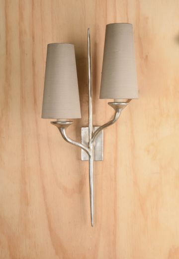Satin Nickel Two Light Wall Sconce